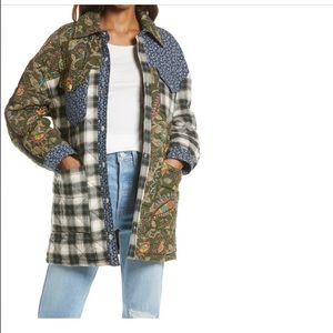 Avec Les Filles  - Patchwork Cotton Shirt Jacket